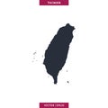 Taiwan Map. High detailed map vector in white background.