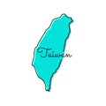 Map of Taiwan Vector Design Template.