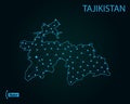 Map of Tajikistan. Vector illustration. World map