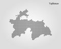 Map of Tajikistan. Vector illustration. World map