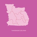 map of tangerang selatan. Vector illustration decorative design