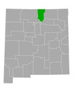 Map of Taos in New Mexico