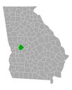 Map of Taylor in Georgia