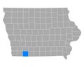 Map of Taylor in Iowa