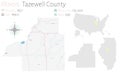 Map of Tazewell County in Illinois