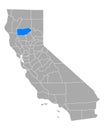 Map of Tehama in California Royalty Free Stock Photo