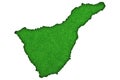 Map of Tenerife on green felt