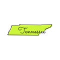 Map of Tennessee Vector Design Template.