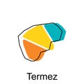 Map of Termez vector illustration on white background, illustration vector Design Template, suitable for your company Royalty Free Stock Photo