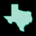 Map of Texas, old green computer terminal screen Royalty Free Stock Photo