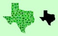 Map of Texas State - Mosaic of Wine and Grapes Royalty Free Stock Photo