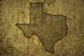 map of texas state on a old vintage crack paper background Royalty Free Stock Photo
