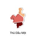 Map of Thu Dau Mot Geometric Vector Design Template,suitable for your company