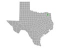 Map of Titus in Texas