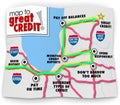 Map to Great Credit Score Rating Payment History Borrow Loan Mon