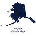 Map to happy day of alaska Royalty Free Stock Photo