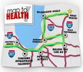Map to Health Words Leading You to Diet Exercise Plan Goal