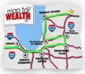 Map to Wealth Financial Advice Saving Making Money Income Royalty Free Stock Photo