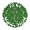 Map of Togo Football Field Royalty Free Stock Photo