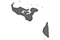 Map of Tonga on dark slate