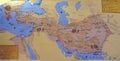 Map of travel and conquests of Alexander the Great