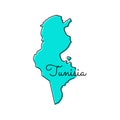 Map of Tunisia Vector Design Template.