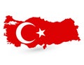 Map Of Turkey With Flag Inside