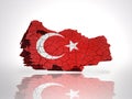 Map of Turkey Royalty Free Stock Photo