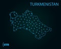 Map of Turkmenistan. Vector illustration. World map