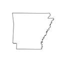 Map of the U.S. state Arkansas