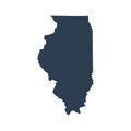 Map of the U.S. state Illinois