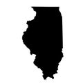 Map of the U.S. state Illinois Royalty Free Stock Photo