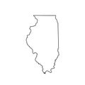 Map of the U.S. state Illinois