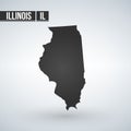 map of the U.S. state of Illinois. vector illustration.