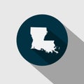 Map of the U.S. state Louisiana Royalty Free Stock Photo