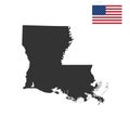 Map of the U.S. state of Louisiana Royalty Free Stock Photo