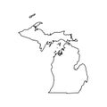 Map of the U.S. state Michigan