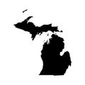Map of the U.S. state of Michigan Royalty Free Stock Photo