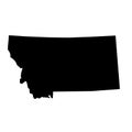 Map of the U.S. state of Montana. outline map of Montana