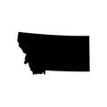 Map of the U.S. state of Montana Royalty Free Stock Photo