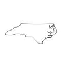 Map of the U.S. state North Carolina