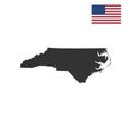 Map of the U.S. state North Carolina