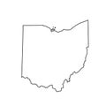 Map of the U.S. state of Ohio Royalty Free Stock Photo