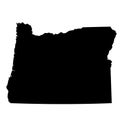 Map of the U.S. state Oregon Royalty Free Stock Photo