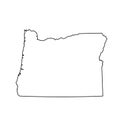 Map of the U.S. state of Oregon Royalty Free Stock Photo