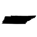 Map of the U.S. state Tennessee