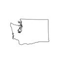 Map of the U.S. state of Washington Royalty Free Stock Photo