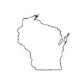 Map of the U.S. state of Wisconsin