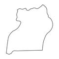 Map of Uganda - outline