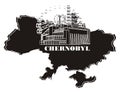 Map of Ukraine and Chernobyl